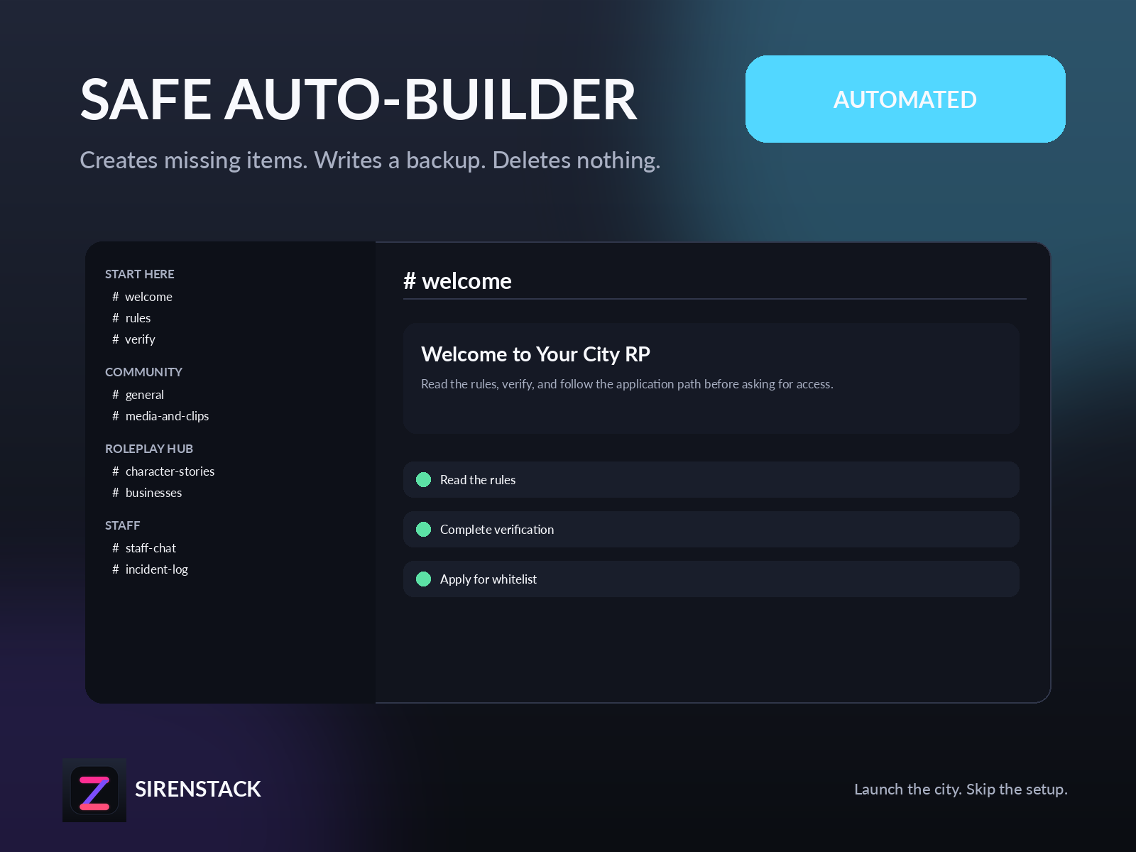 Safe auto-builder preview